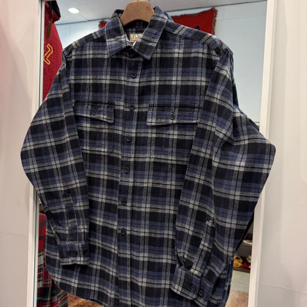 00s L.L.Bean 엘엘빈 헤비코튼 샤모아 플란넬 체크 셔츠
