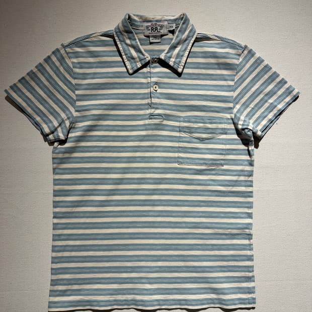 Double RL Slub Cotton Striped Polo