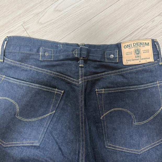 오니데님 이시카와다이 295 32사이즈 체인스티치 수선