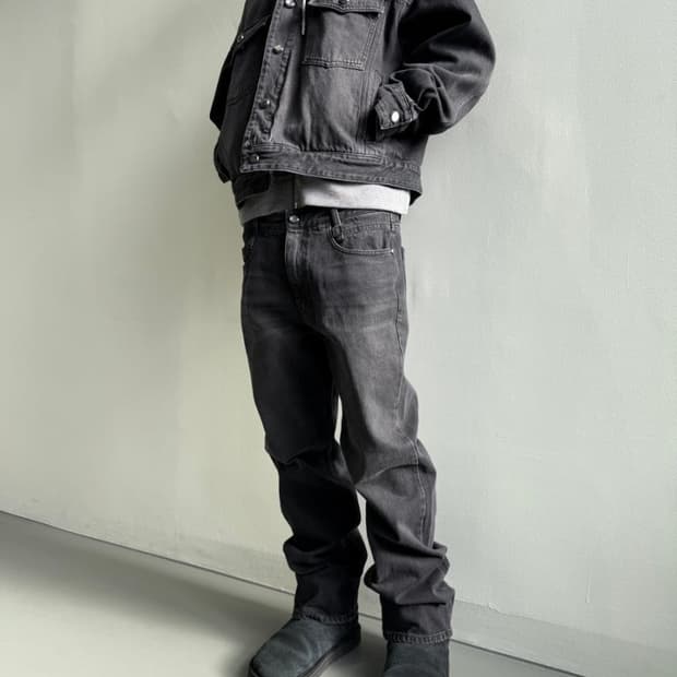 [48] 우영미 블랙 스트레이트 데님 팬츠 W251PT29983B 