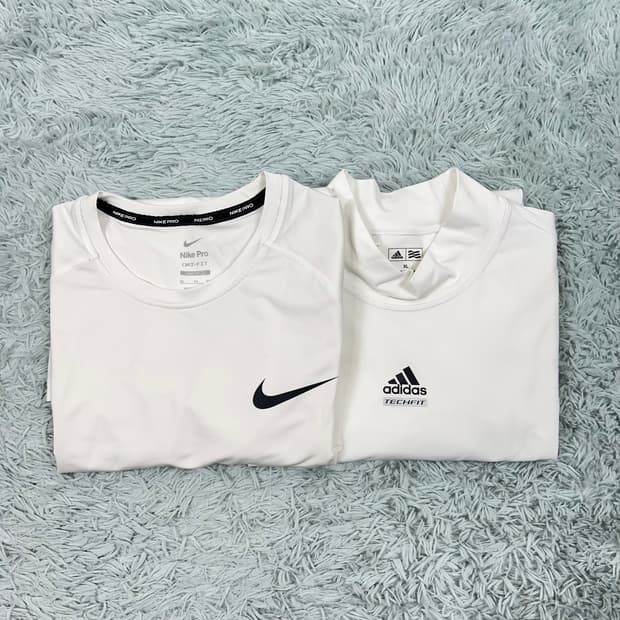 [택포] 나이키프로 타이트핏 + 아디다스골프 테크핏 이너티셔츠 XL