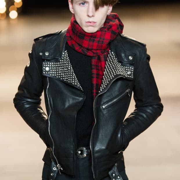 생로랑 14fw 스터드 레더자켓