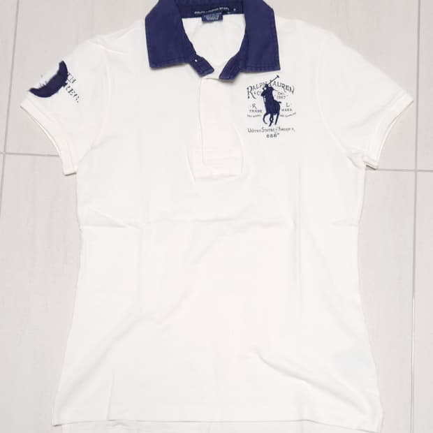 폴로 빅포니 화이트 네이비 카라 pk M