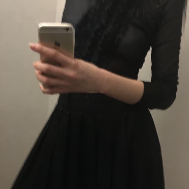 빈티지 셔링 시스루 