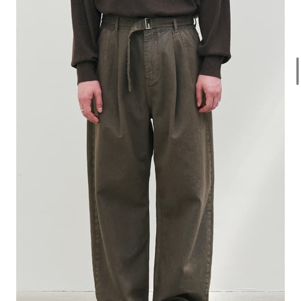 노운 벨티드 데님팬츠 브라운 1사이즈