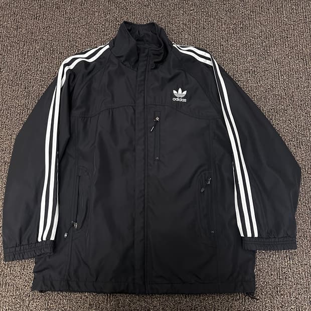 아디다스 바람막이 자켓 점퍼 블랙 XL