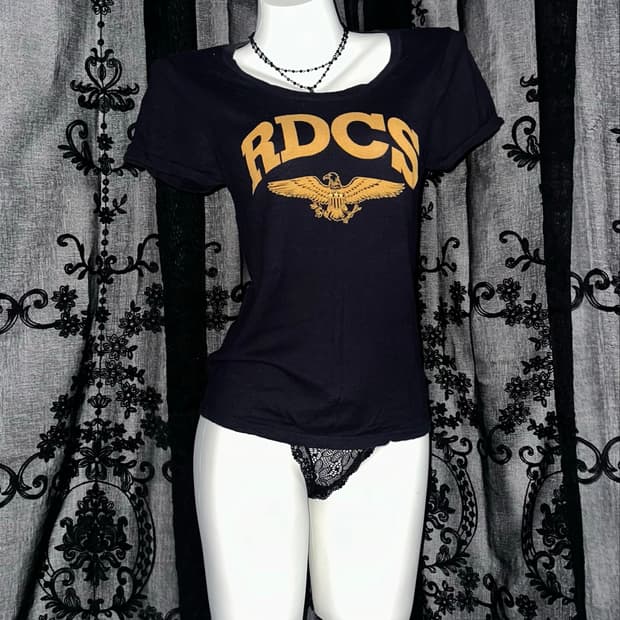black rdcs eagle graphic t-shirt