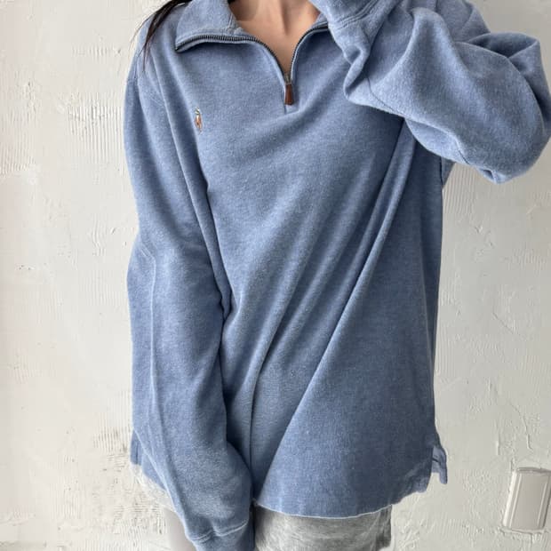 Polo 폴로 랄프로렌 신형 스카이블루컬러 하프집업