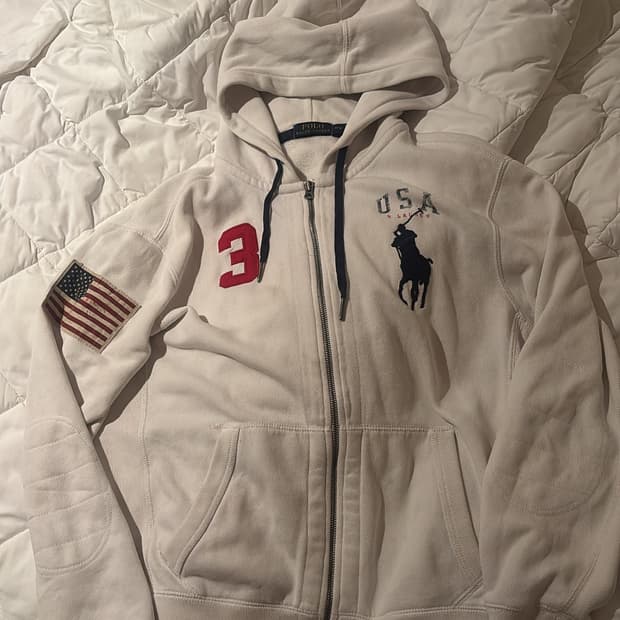 폴로 빅포니 성조기 후드집업 m