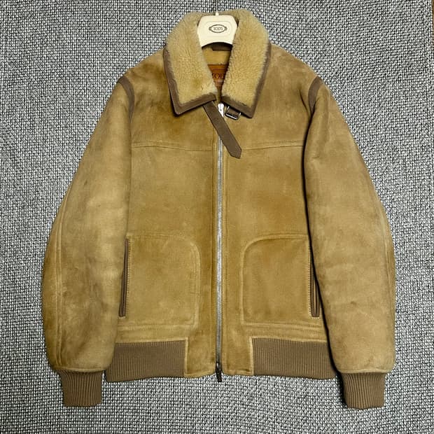 TOD‘S  토즈 레더 시어링 자켓 무스탕 L 양가죽