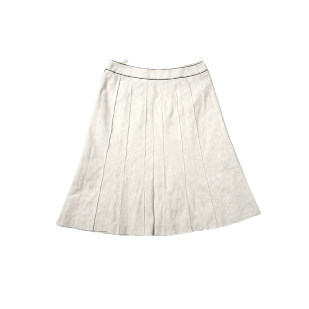 Dotty Cotton Midi Skirt