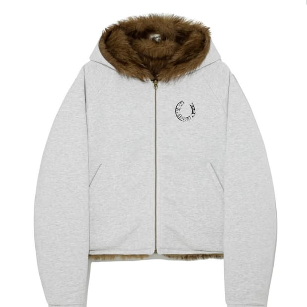 글로니 MOOR REVERSIBLE FUR JACKET (BROWN) M