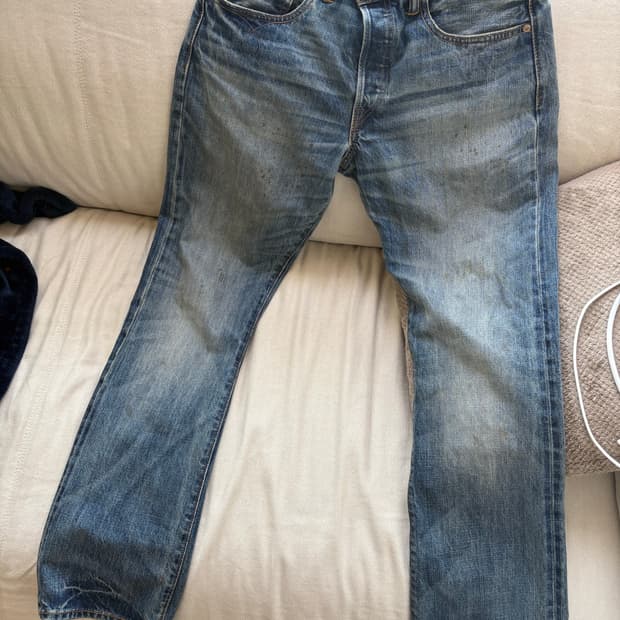 RRL 더블알엘 슬림부츠 브라이어필드 셀비지진 33/32