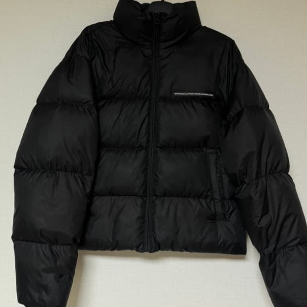 스컬프터 매트 크롭 푸퍼다운 블랙 (size S)