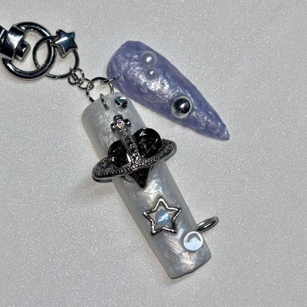 네일 팁 키링 nail tip keyring