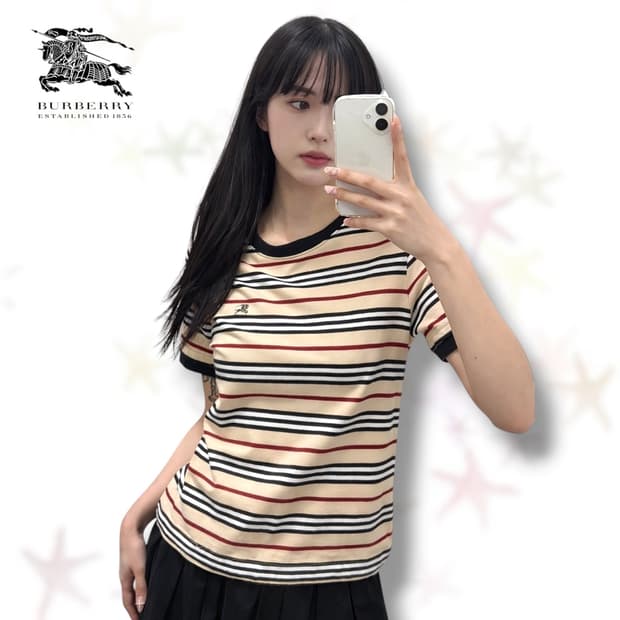 버버리 스트라이프 반팔