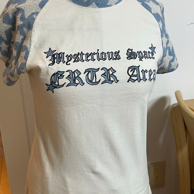 Ertr star 라글란 반팔 티셔츠 스카이블루 M