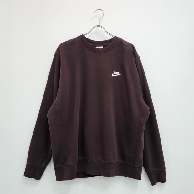나이키 버건디 맨투맨 기모 스웻셔츠