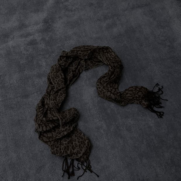 Vintage V-kei,punk leopard muffler