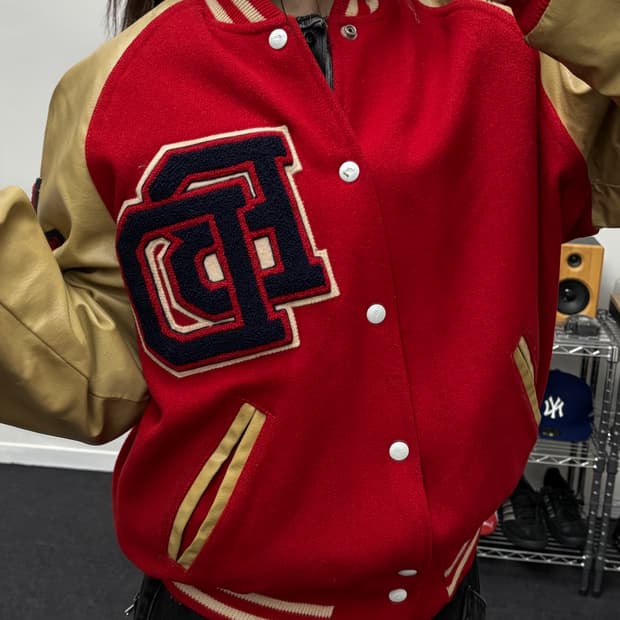 USA 올드 빈티지 레더 바시티 자켓