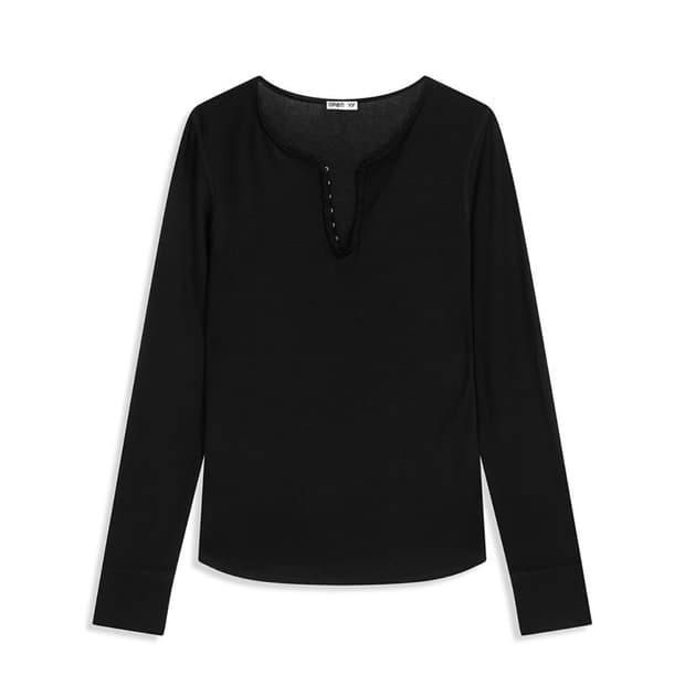 오픈와이와이 HOOK HENLEY LONG SLEEVE 