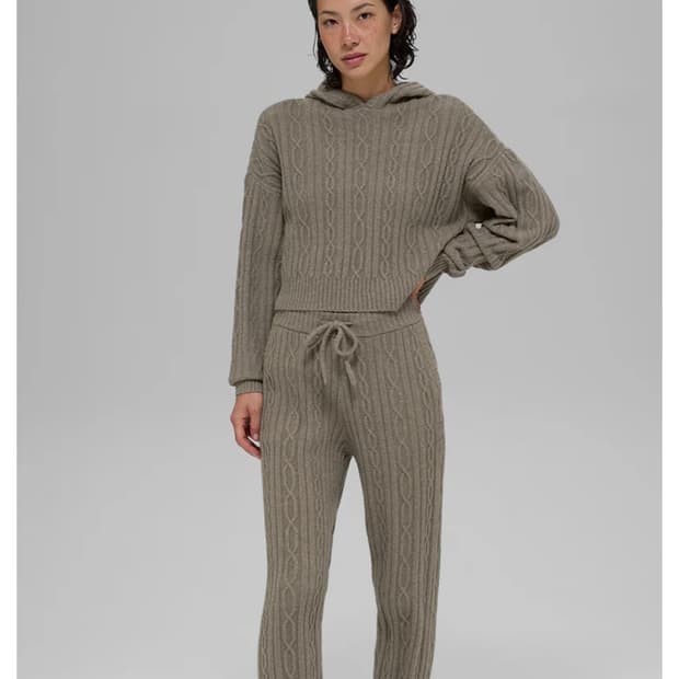 Alo Cable Knit Winter Bliss Hoodie