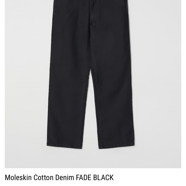 구매)파세르 몰스킨 데님 팬츠 블랙 L