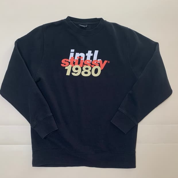  스투시 Intl 1980 크루넥 블랙