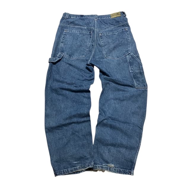 Tribe jeans 슈퍼 배기 와이드 데님 카펜터 팬츠
