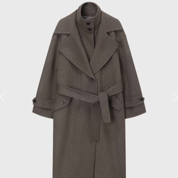 Handmade double-layer neck wool coat