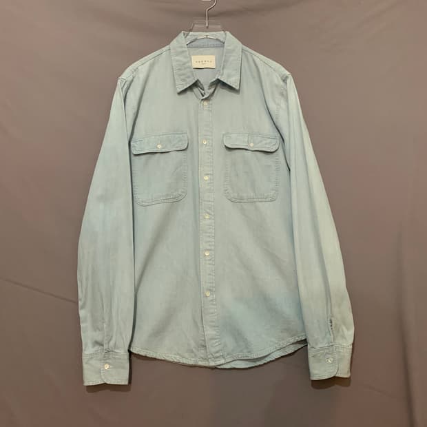 XL SANDRO 산드로옴므 더블 빅포켓 워크 셔츠