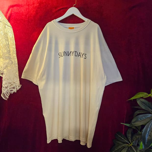 써니데이즈 빈티지 오버핏 센터로고 반팔 티셔츠 2XL size