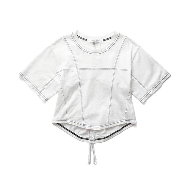 Ray BEAMS Back Open Stitch Tee