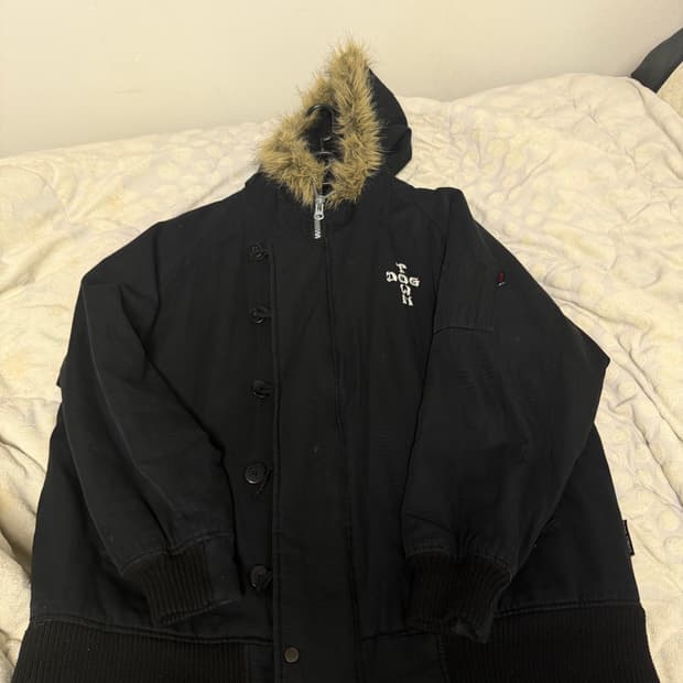 DOG town 후드 퍼 자켓