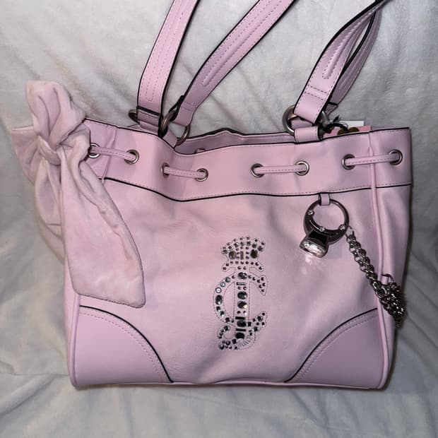 [대대장]쥬시꾸뛰르 데이드리머 크라운 쉬폰핑크 토트백 숄더백 베메클 갸루