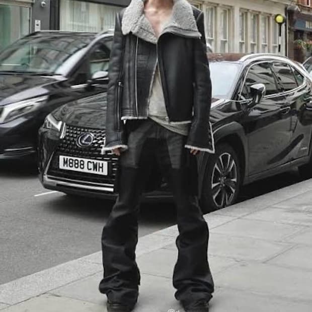 릭오웬스 시어링 자켓 블랙 화이트 54사이즈