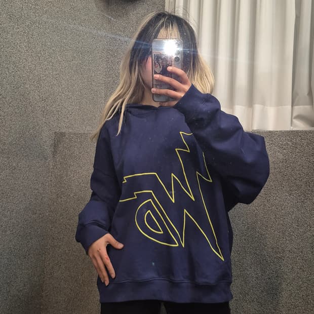 WE11DONE BLUE HOODIE 