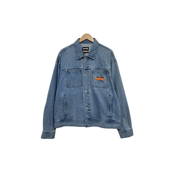트레셔 플레임 트러커 데님 청자켓