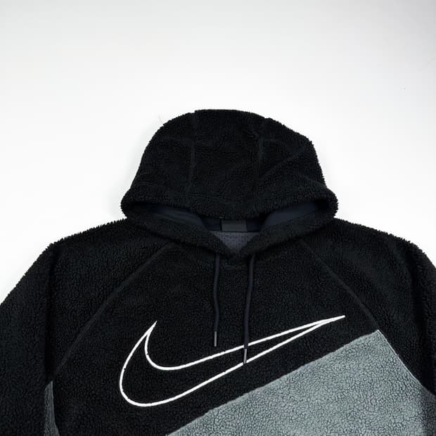 나이키 빅스우시 블랙 후리스 후드티 (XL)