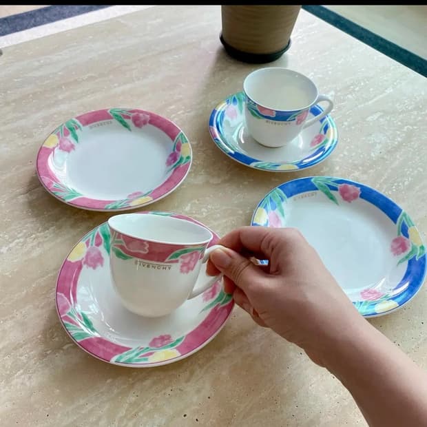 지방시 트리오 찻잔 그릇 접시 6p세트