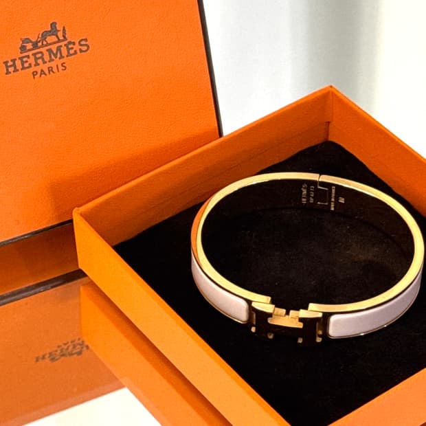 에르메스 클릭아슈 팔찌 pm 화이트골드