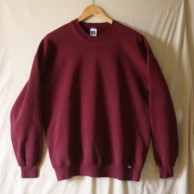 러셀 90s 맨투맨 스웻셔츠 버건디 XL