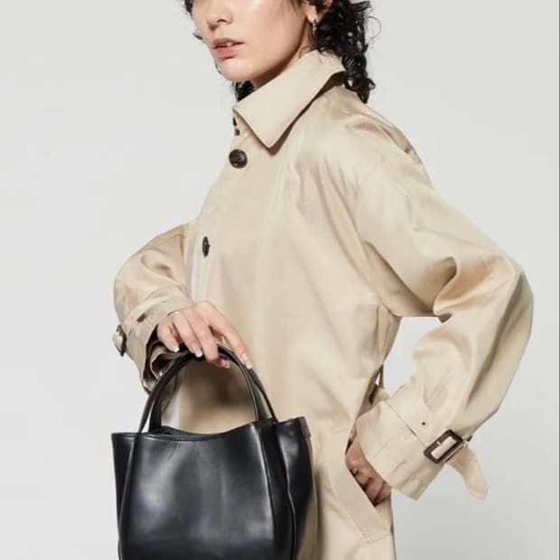 요지 야마모토 YSACCS 블랙 레더 미니 토트백