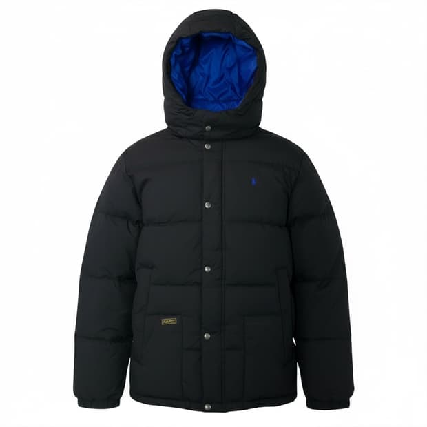 폴로 랄프로렌 블랙 후드 패딩 점퍼