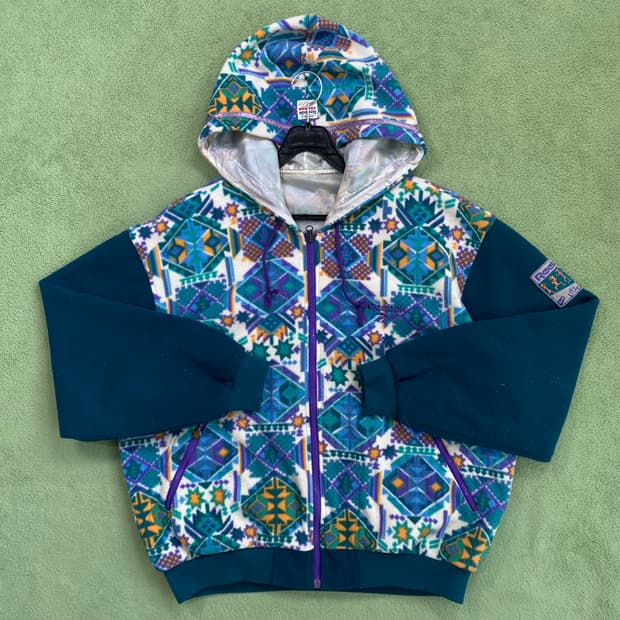 리복 90's 올드스쿨 후드 후리스 자켓