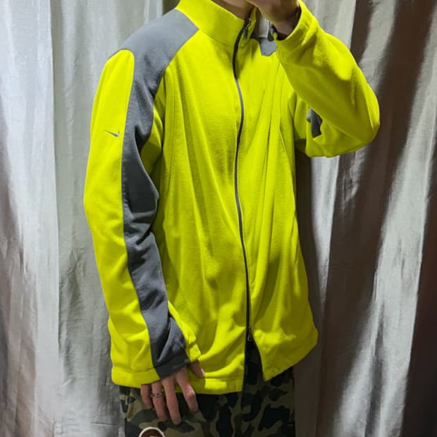 XXL 나이키 스우시 리버시블 네온 플리스 자켓