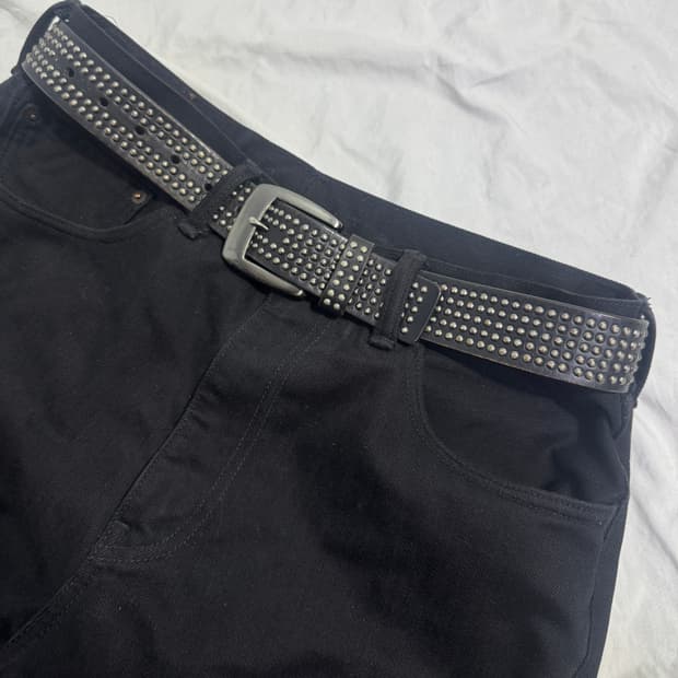 빈티지 볼스터드 레더 벨트