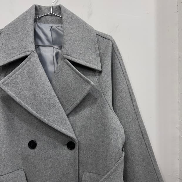 라퍼지스토어 울리치 블랜드 래글런 더블버튼 롱코트