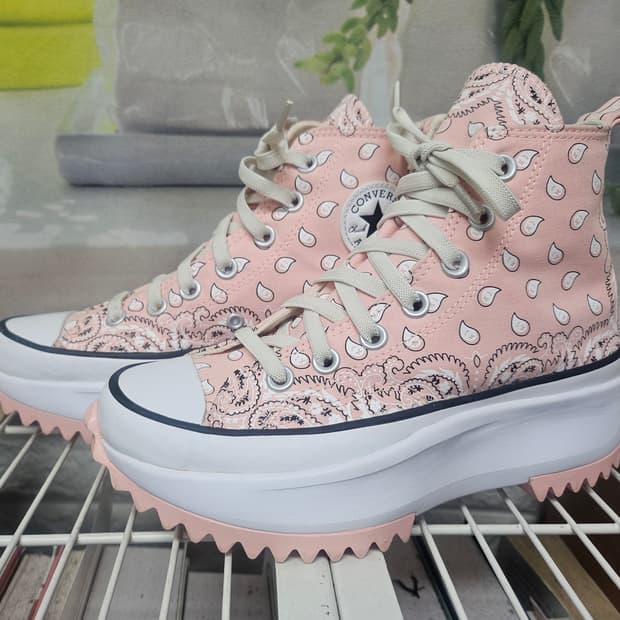 컨버스 220 하이크 페이즐리 스톰핑크 하이탑스니커즈 HD19