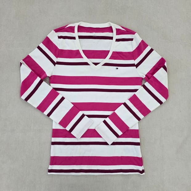 [M] 타미힐피거 브이넥 긴팔티 0202J